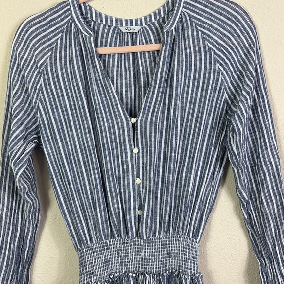 Rails Jasmine Stripe White Blue Smock Waist size XS - Picture 4 of 15